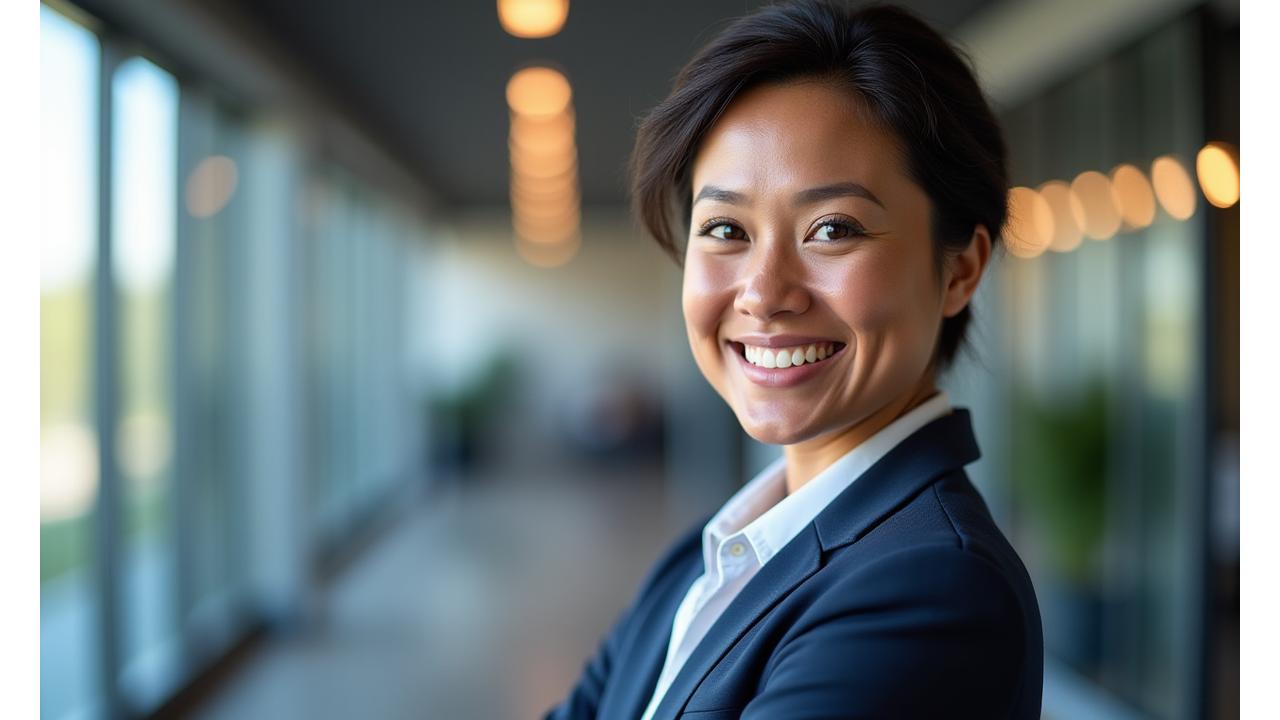 Portrait souriant d'un conseiller juridique expérimenté, inspirant confiance et accessibilité.