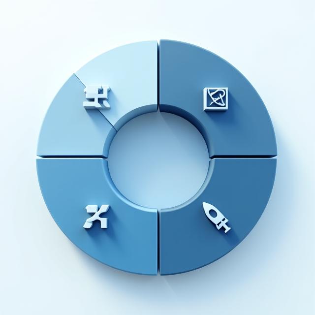 Diagramme circulaire illustrant les cinq phases de la méthodologie d'analyse de marché de L'Heure Bleue