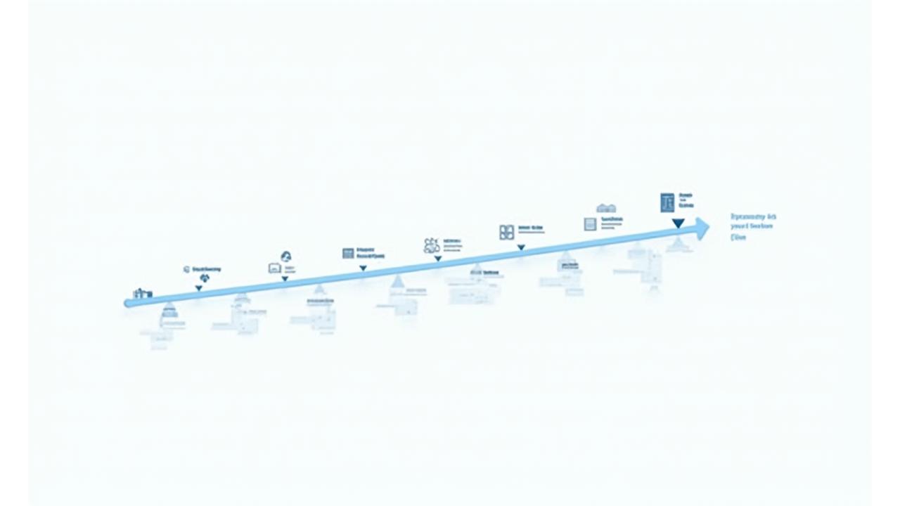 Timeline visuelle de l'implémentation de la conformité, avec des jalons (milestones) pour la formation, les outils et la certification.
