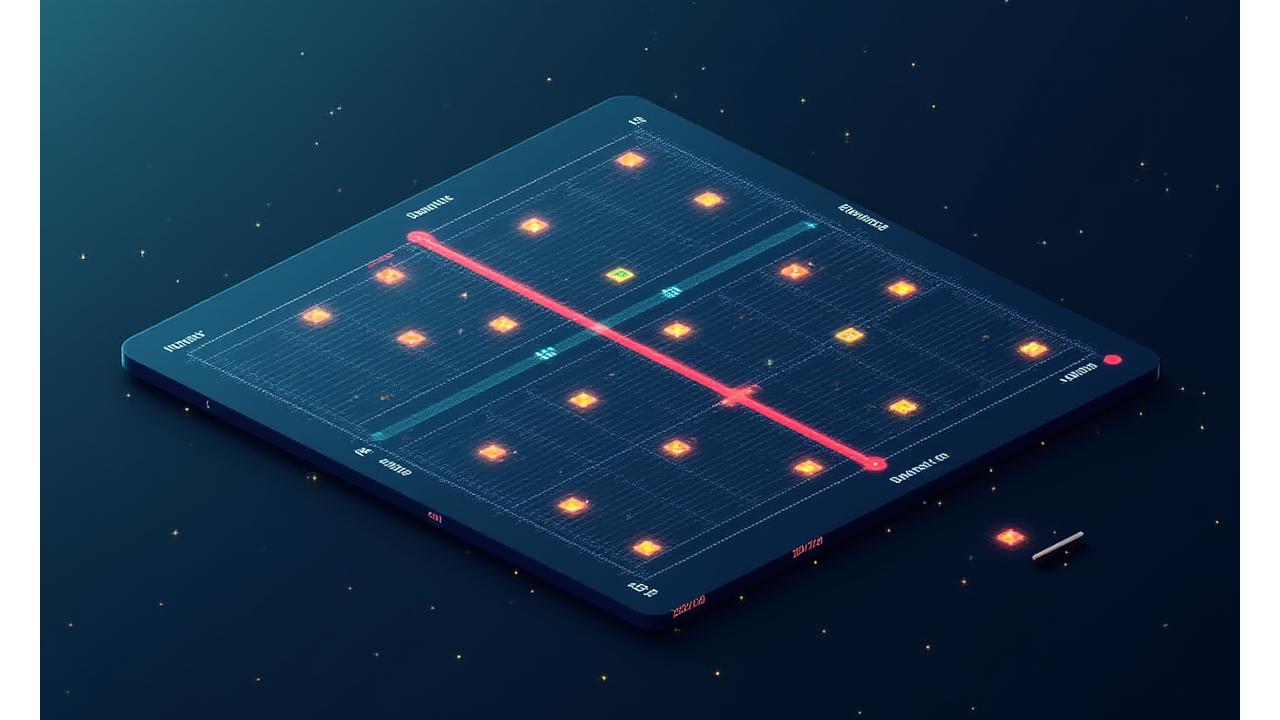 Matrice interactive des risques de l'entreprise, affichant la probabilité et l'impact des risques opérationnels, financiers et de réputation.