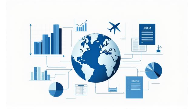 Illustration d'un tableau de bord de business plan international