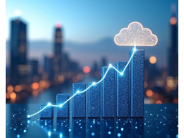 Graphique de croissance symbolisant une levée de fonds réussie pour une start-up.